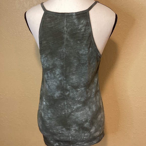 Lilla P Green and white tie-dye tank top, racerback, size small, 100% Cotton - Picture 3 of 6
